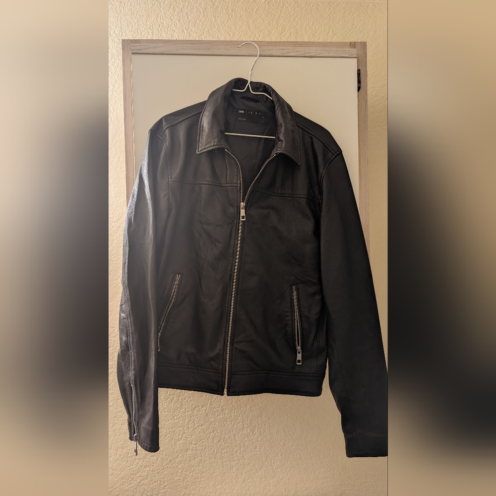 Men's ASOS genuine leather jacket size M
